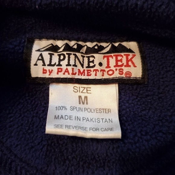 Men's Size Medium Alpine Tek Fleece Jacket Shacket Outdoors Soft Navy Blue - Picture 11 of 11